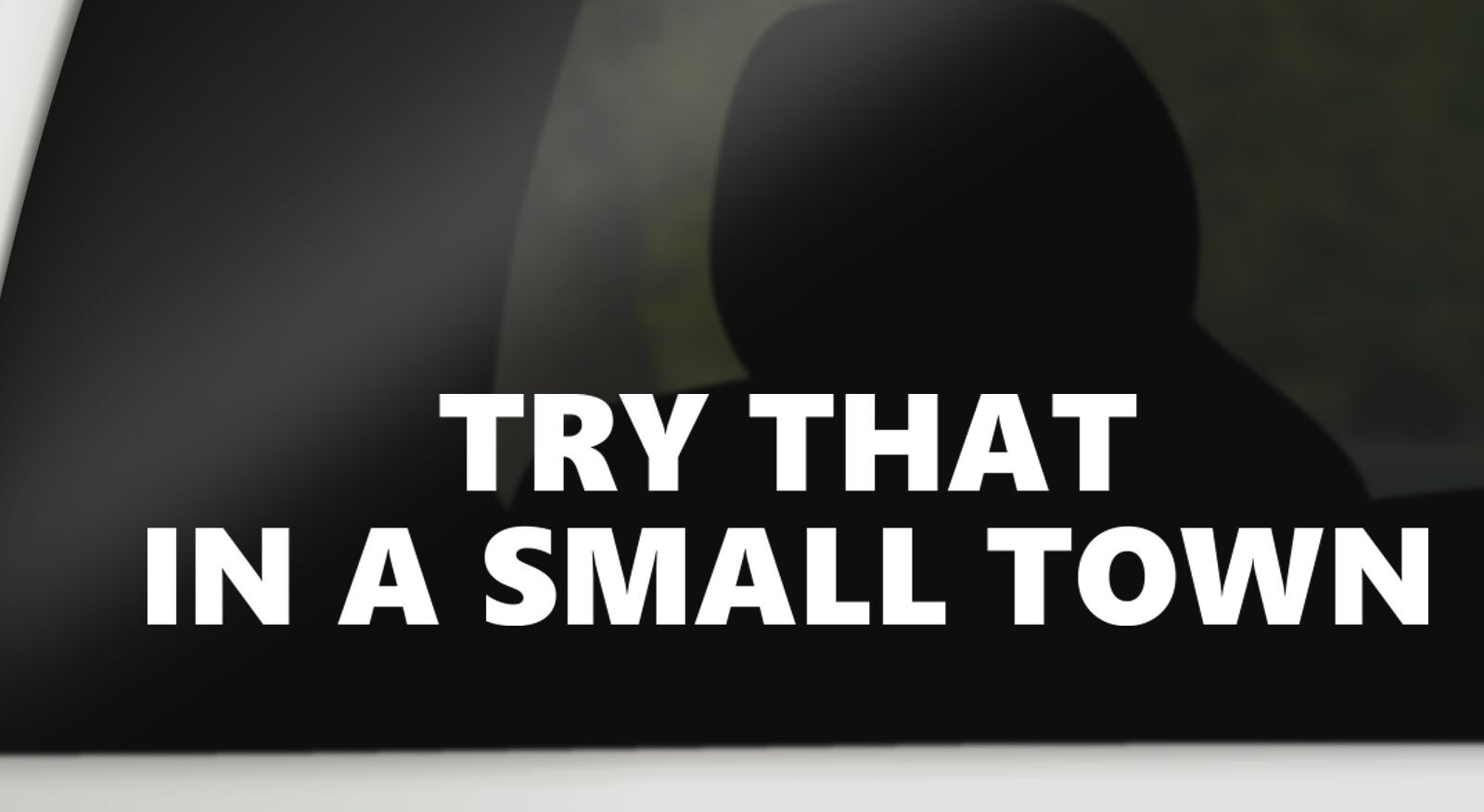 Try That in a Small Town DIE Cut Sticker Country Music Patriot 3″ x 7″