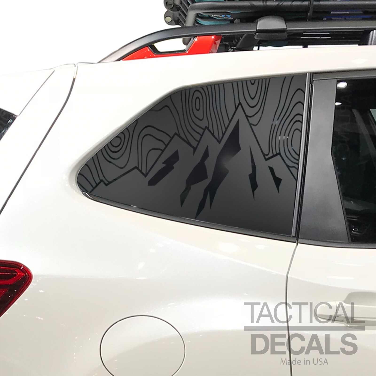 Topographic Map mountain design Decal for 2019-2024 Subaru Forester SK1-TX2