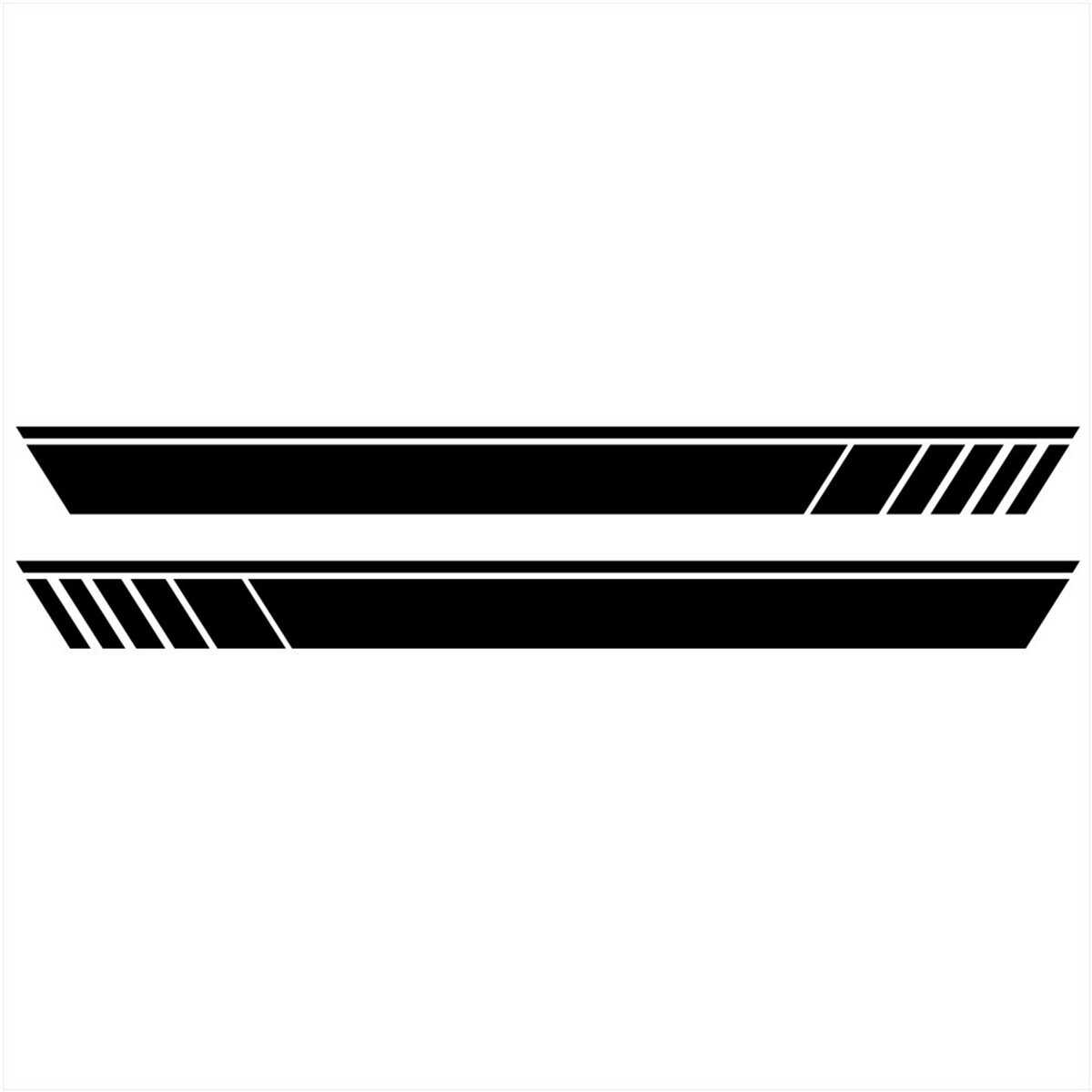 2pcs Sports Racing Shadow Stripe Decal Graphic Truck Car Body Side Door Stickers