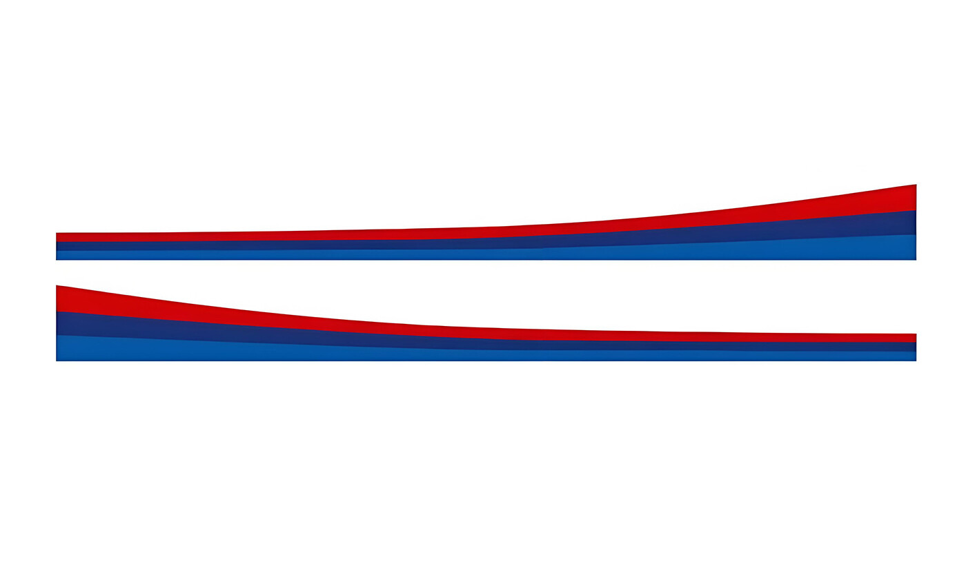 Graphics Decal Tricolor Racing Stripe For BMW M4 X4 M5 X5 X6 Side Vinyl Sticker