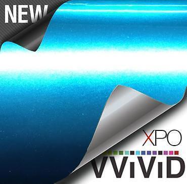 VVivid Xpo Liquid Metal Aqua Blue Vinyl Car Wrap Film | V230