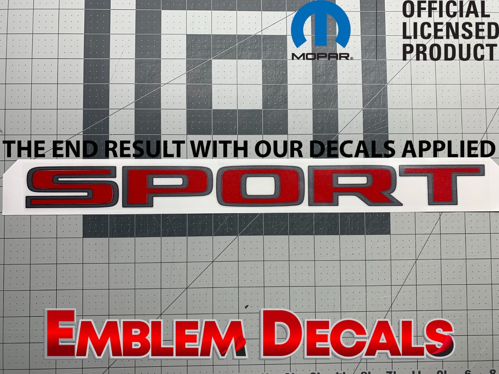 RAM 1500 DT “SPORT” BED DECAL ACCENT 2019 2020 2021 2022 2023