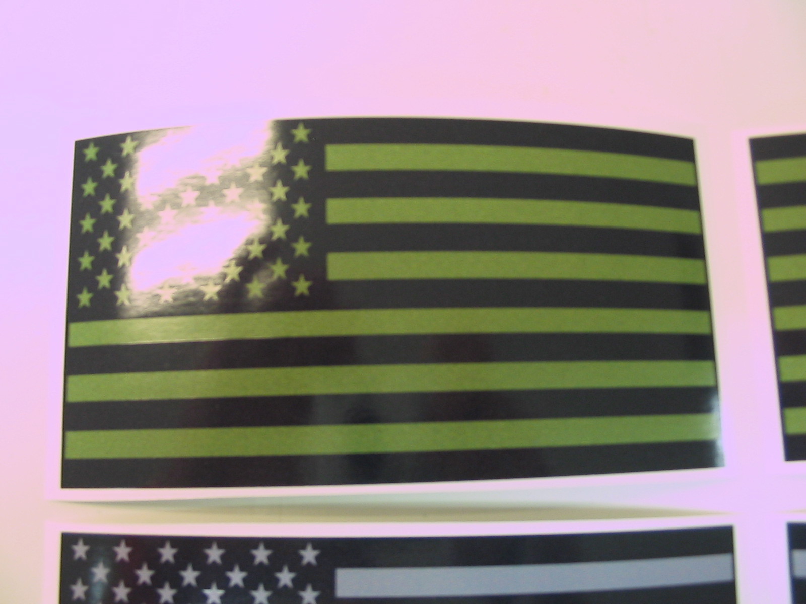 10 USA MILITARY FLAG Sticker Decal LOT 4 OD Green Black Gray Infrared American