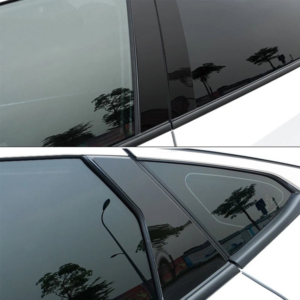 Door Window Pillar Posts Cover Trim For Honda Civic 10th 16-20 Glossy Bla D
