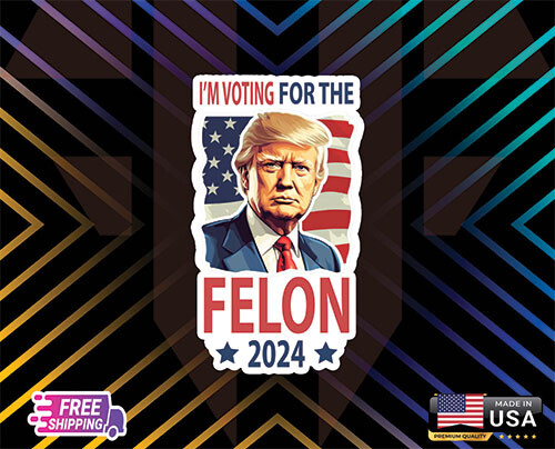 DONALD TRUMP MAGA REAL 2024 USA STICKER DECAL LMNTED VINYL LAPTOP FREE GIFT