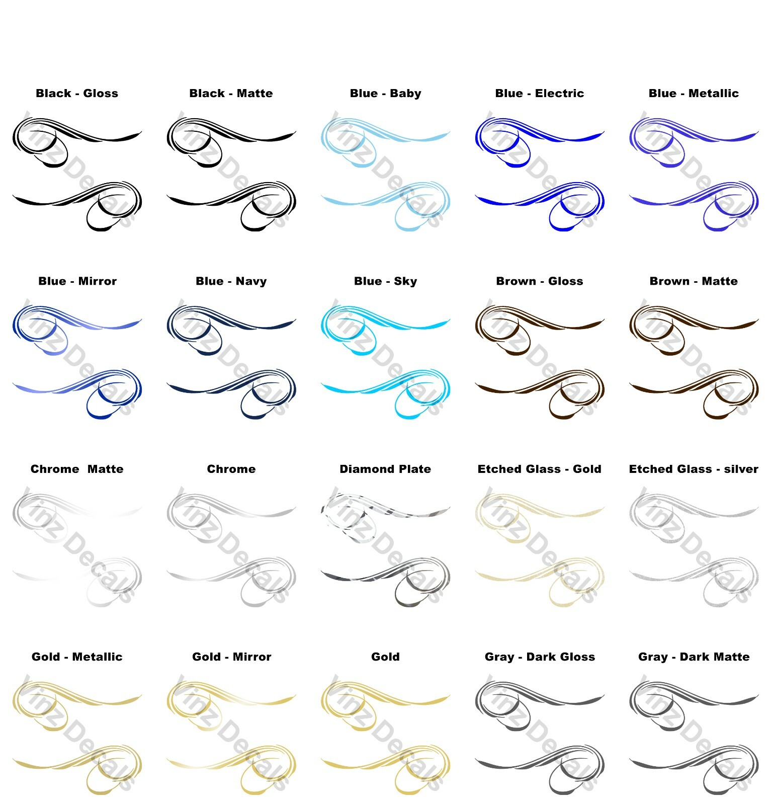 Pinstripe Decal Pair -Many Sizes and Colors to Choose From- Free US Shipping!