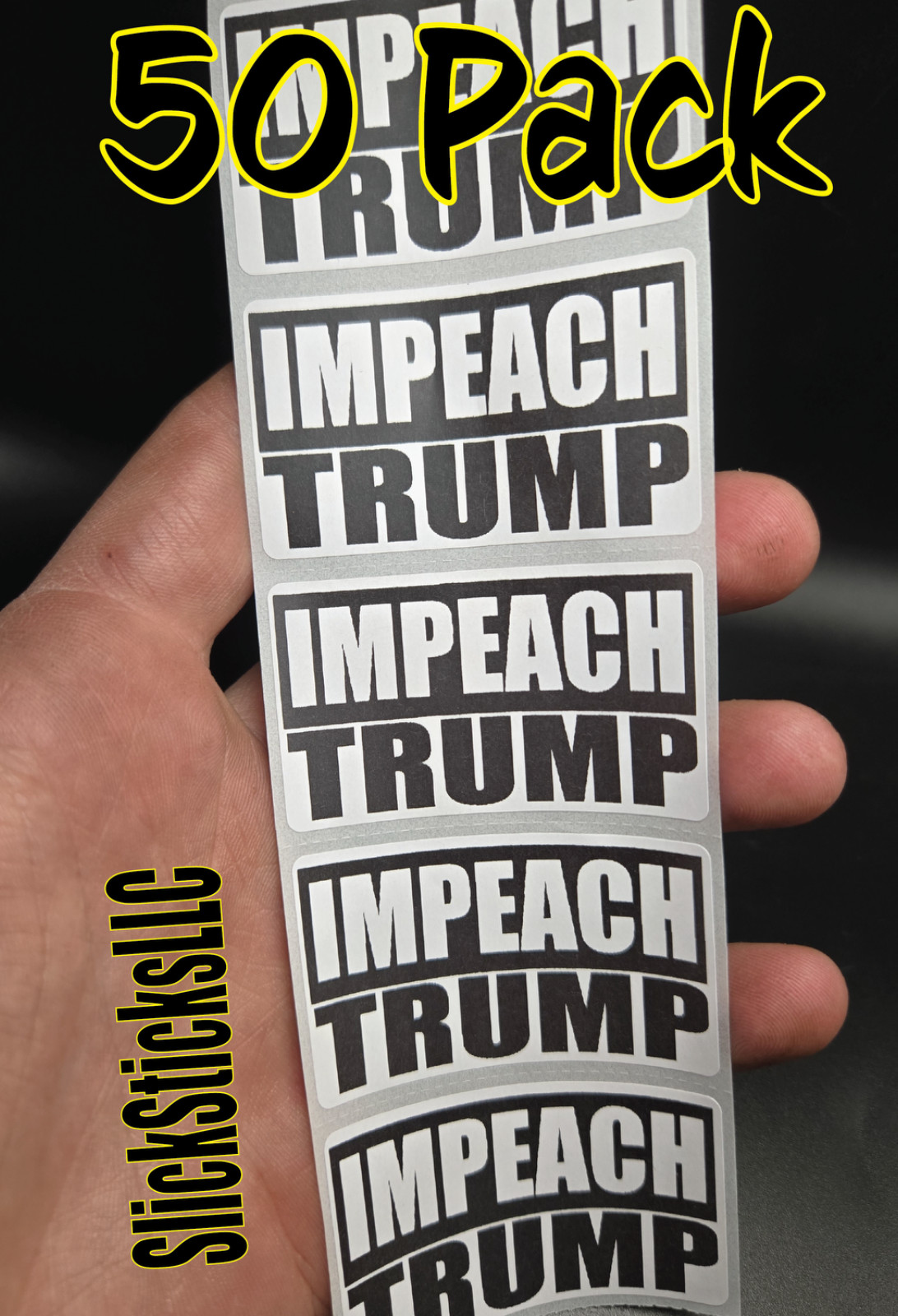 50PCS “IMPEACH TRUMP” stickers bulk decals labels Donald got to go lot anyone