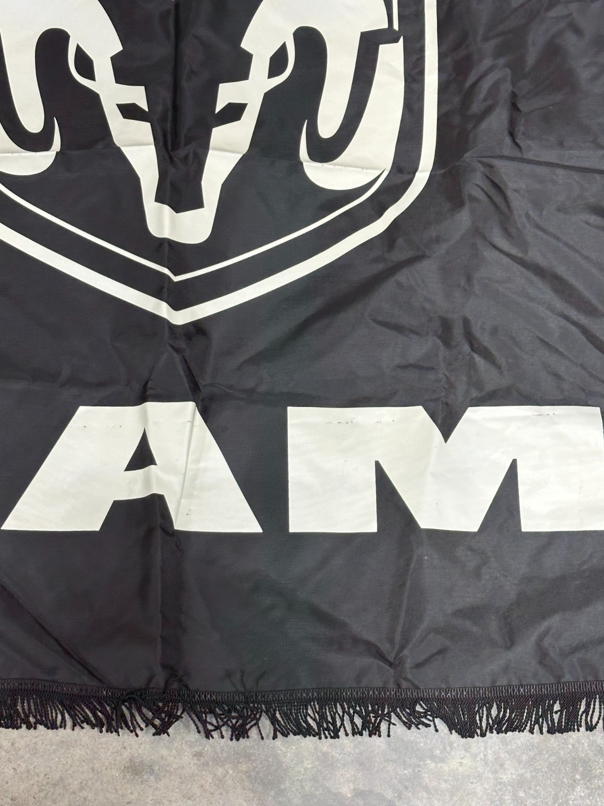 Large 4′ x 5′ Dodge Ram Black & white Logo Vinyl Banner double sided rodeo