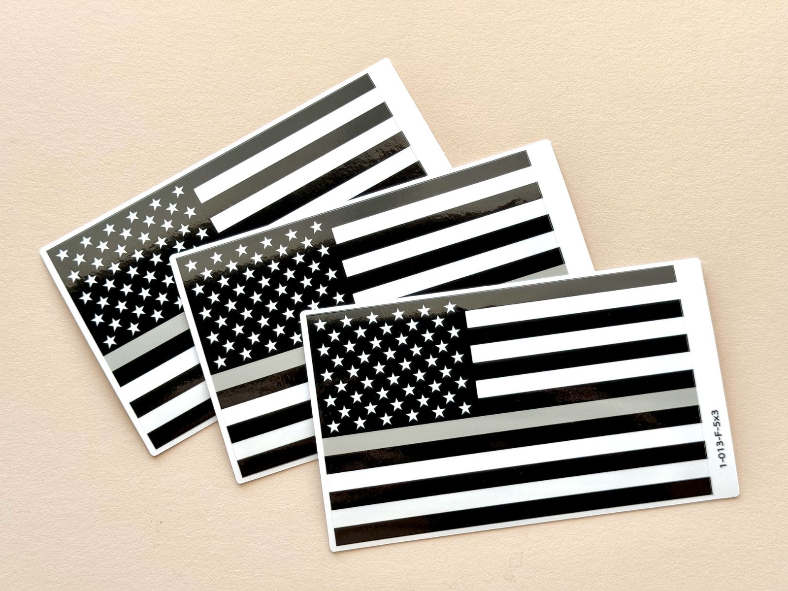 American Flag with Colored Stripe Car Sticker Decal Emblem 5 x 3 inch