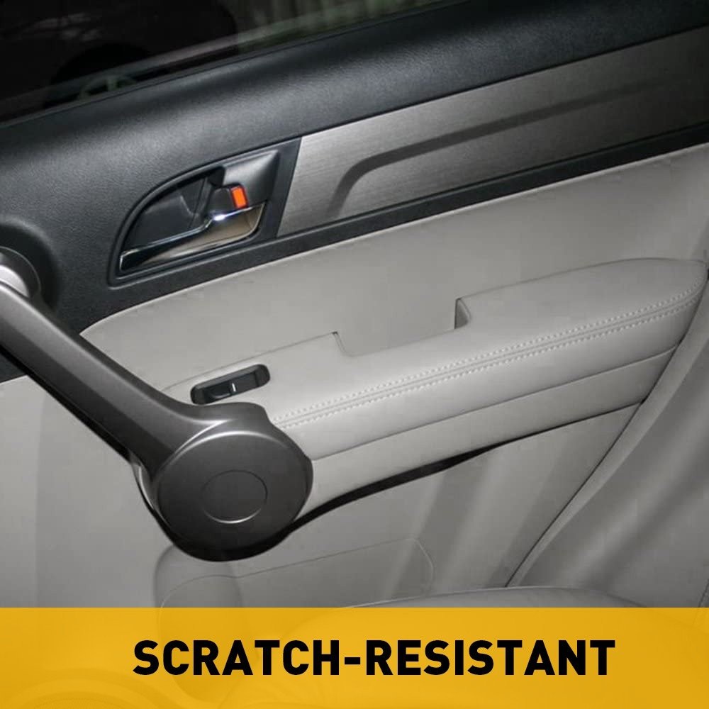 2/4Pcs Front Armrest Door Panels Cover Fit 2007-2012 CR-V CRV Honda Leather Gray