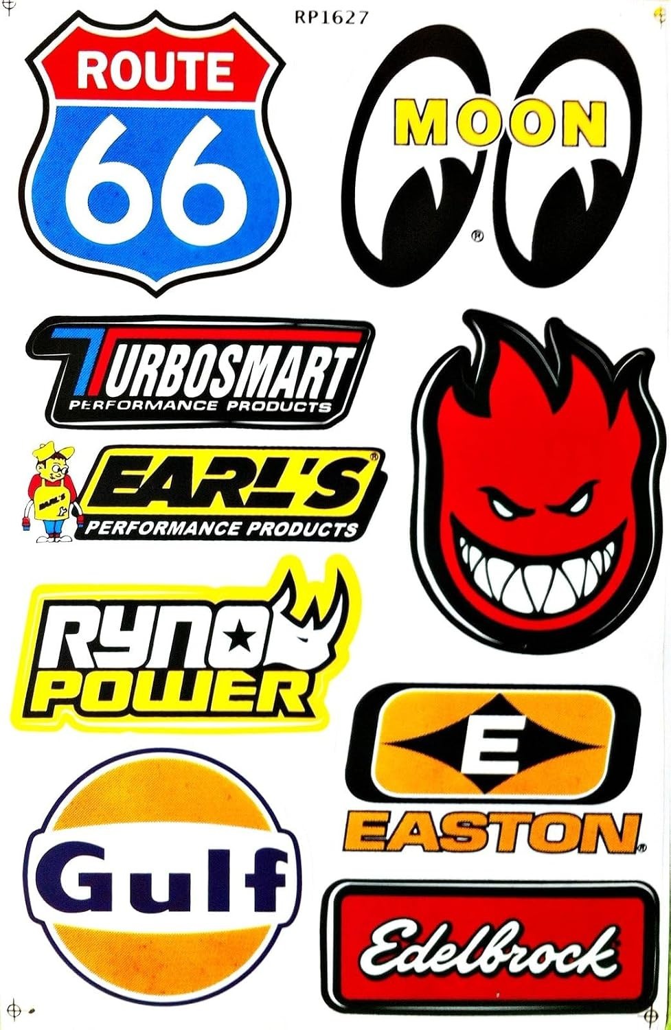 6 Multicolor Motorsport Vinyl Decals – Waterproof Car & Motorcycle Stickers