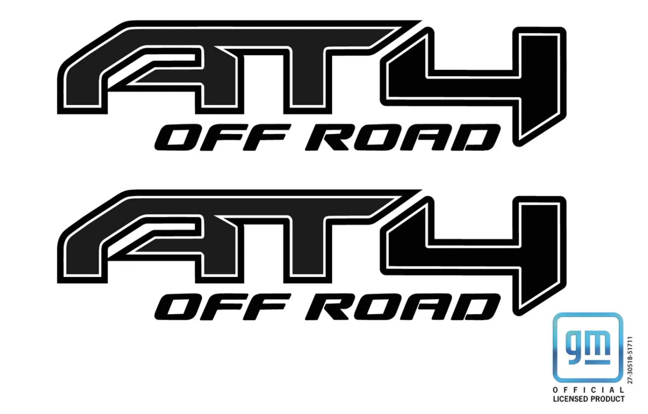 2019 20 21 22 23 24 GMC Sierra AT4 Off Road Bedside Decals Set of 2