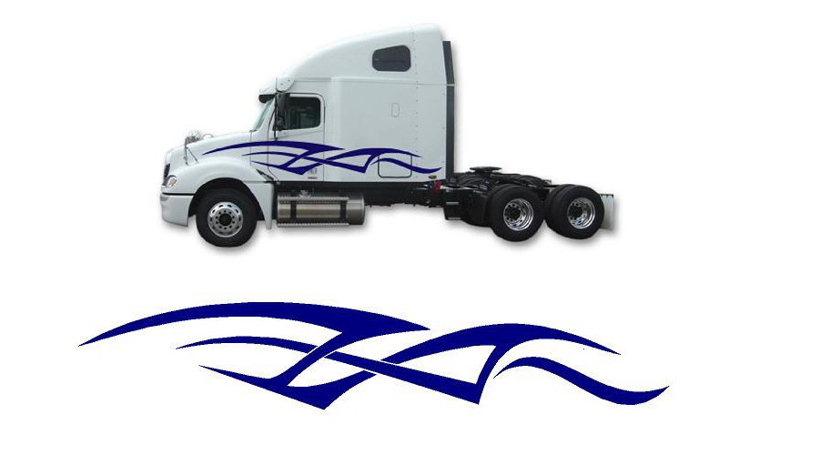 SEMI #14 DECAL VINYL VAN VEHICLE SEMI TRAILER CROSS OVER CAR TRUCK SUV TRIBAL