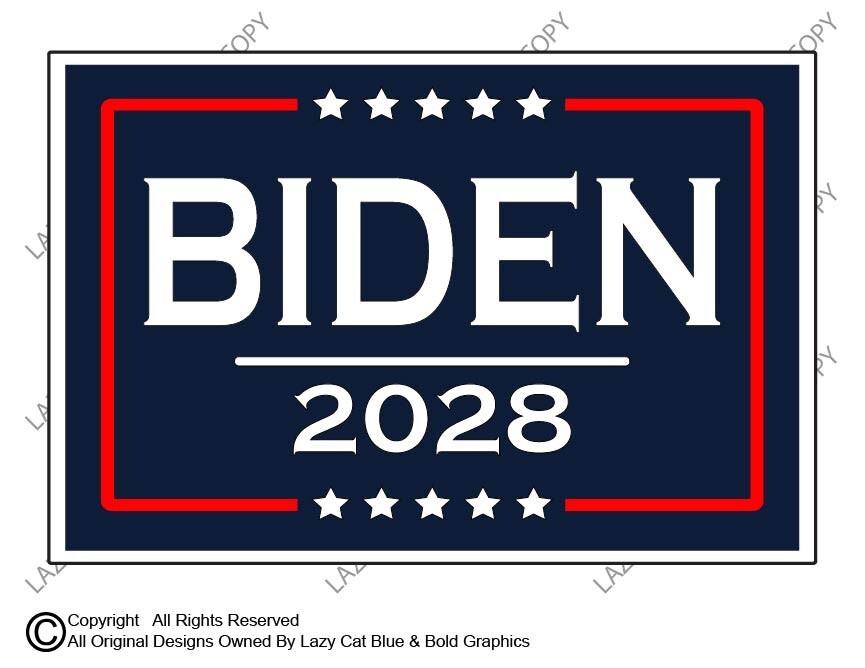 Biden 2028 Decal Sticker Anti MAGA Trump Liberal Democrat Vote Kamala Harris USA