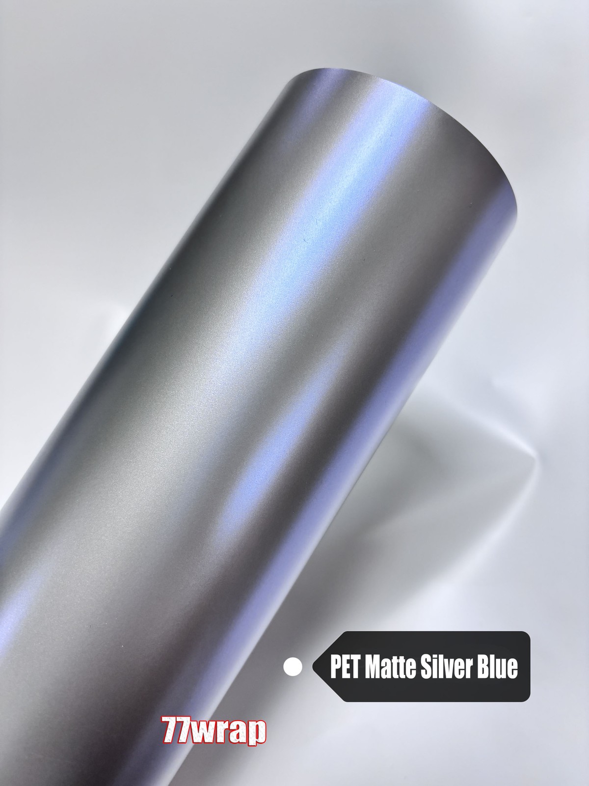 PET Silver Blue Tech Satin Matte Pearl Metal Car SUV Vinyl Wrap Sticker 75FT US