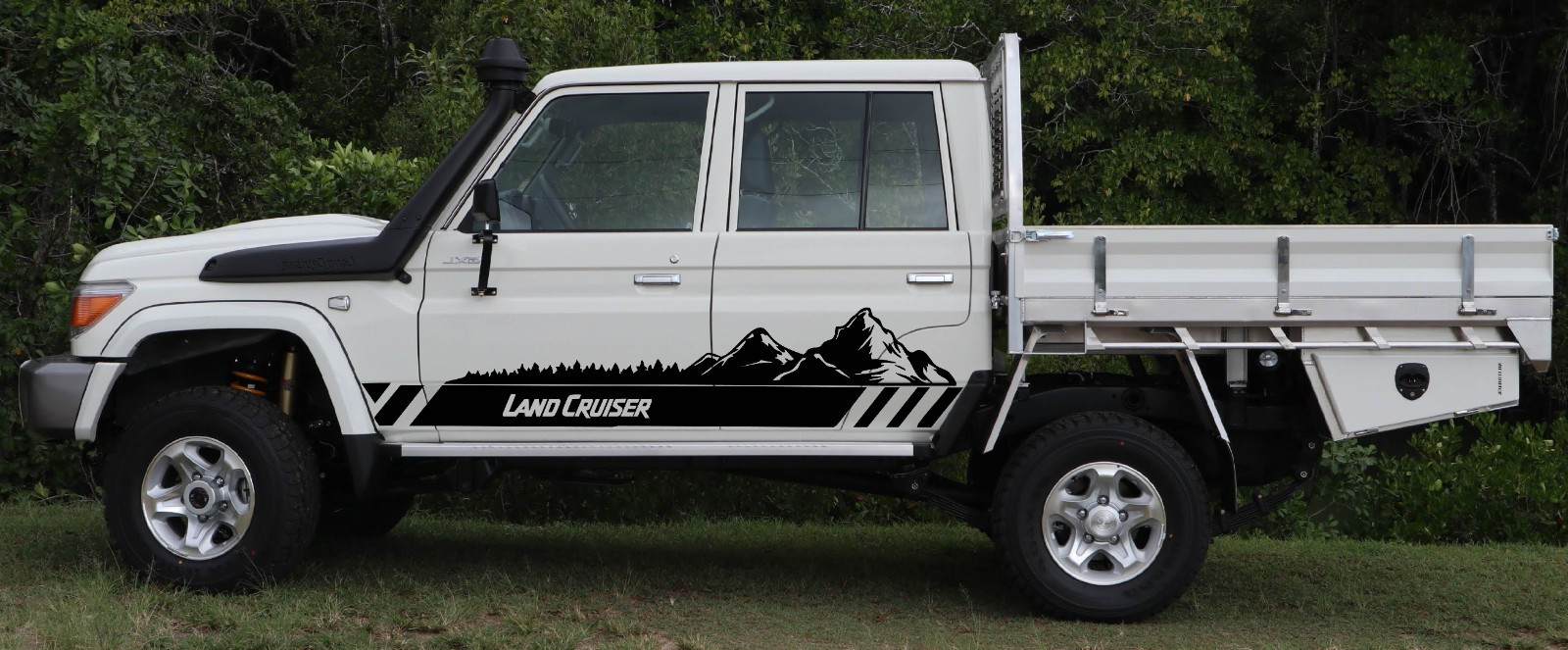 Side Stripe Decals Toyota Landcruiser 70 79 Series Graphics Mountains