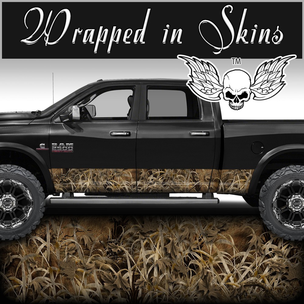 Rocker Panel Graphics Camo Grassland Decal Wrap Truck Camouflage Tree Real Style