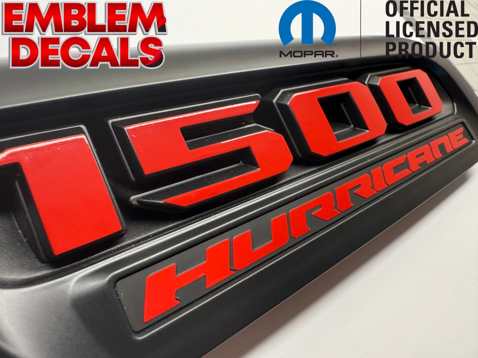 2026 RAM ” 1500 HURRICANE ” Standard Hood Emblems Overlay Decal Twin Turbo