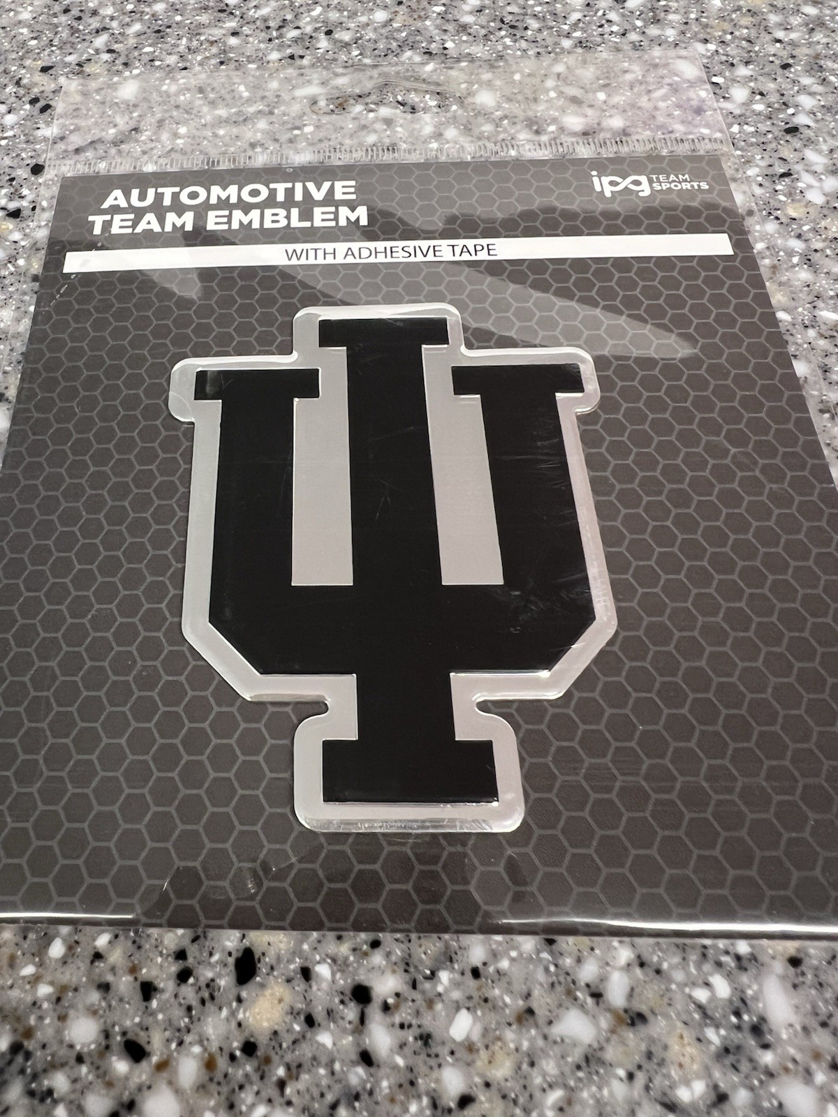 RARE! Indiana University Thin Metal Stick On Emblem Decal by IPG Sports