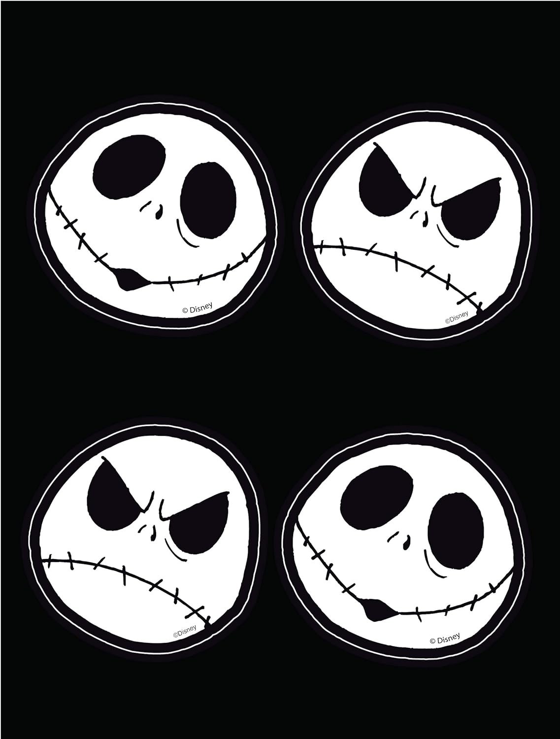 Disney Jack Nightmare Before Christmas Decals for Cars, Trucks, Lockers 4 Decals