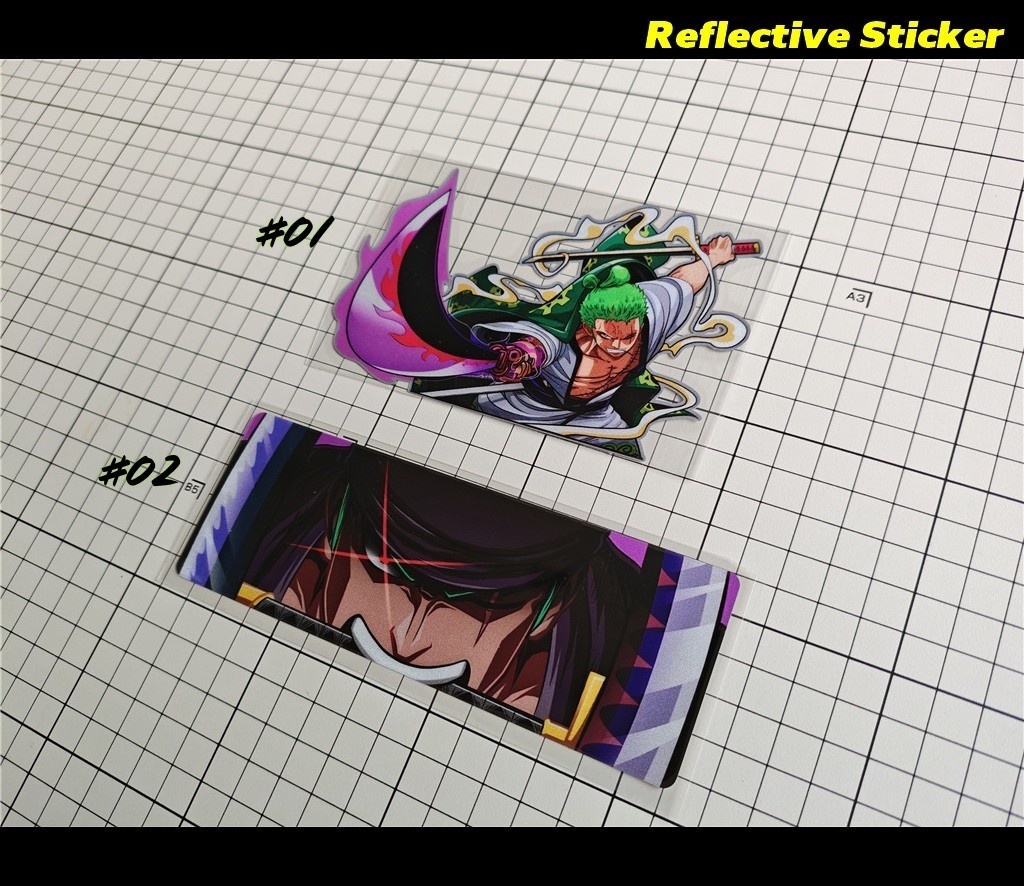 Roronoa Zoro ONE PIECE Sticker Anime Pirate Hunter JDM Reflective Car #Z01