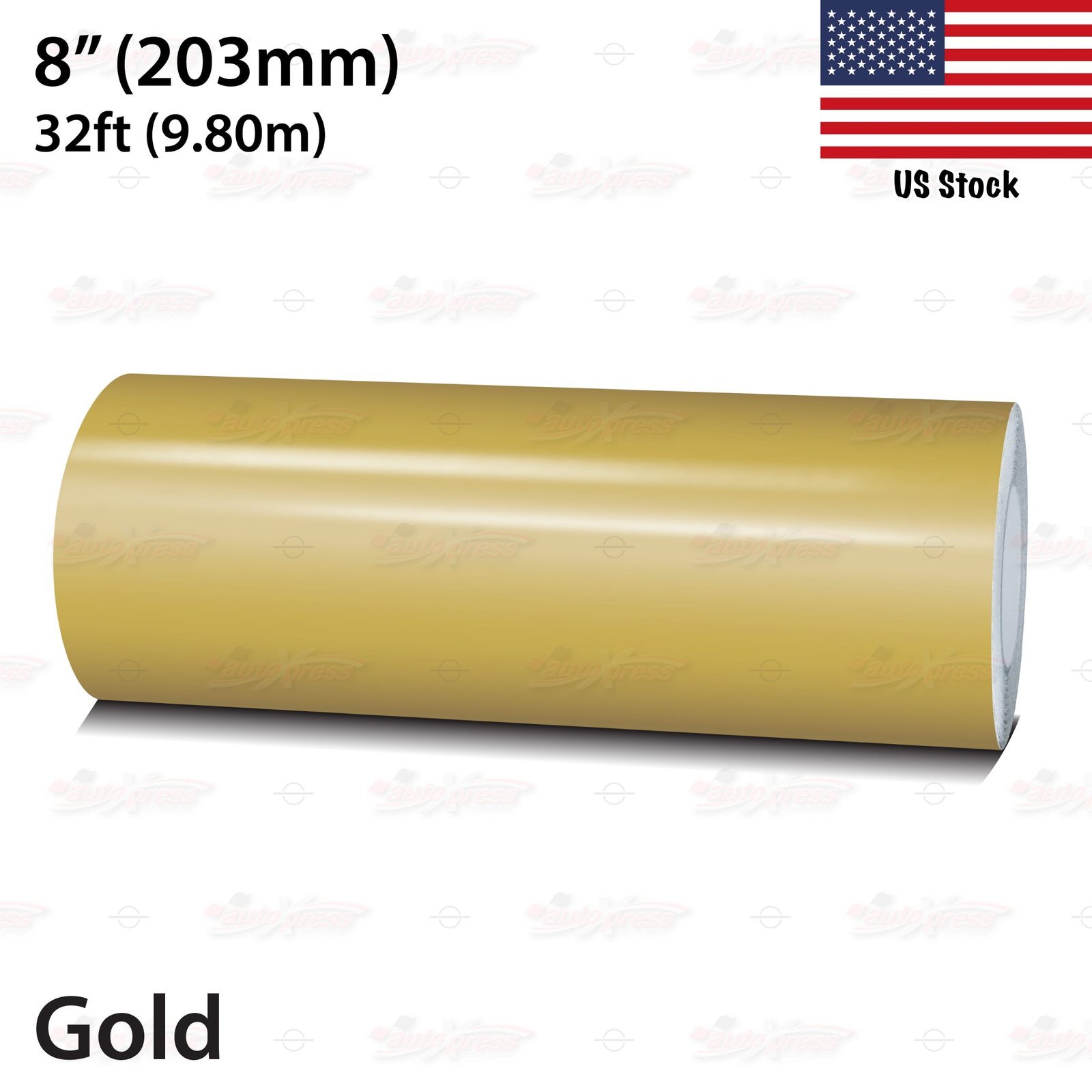 8″ Roll Vinyl Pinstriping Pin Stripe Solid Line Tape Decal Sticker 203mm GOLD