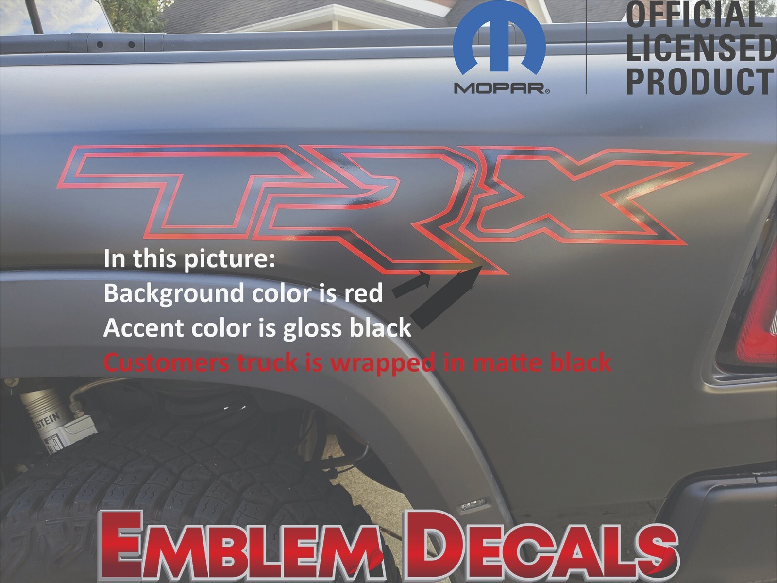 Ram 1500 TRX 2 Tone Bed Decals Decal 2021 2022 2023 2024