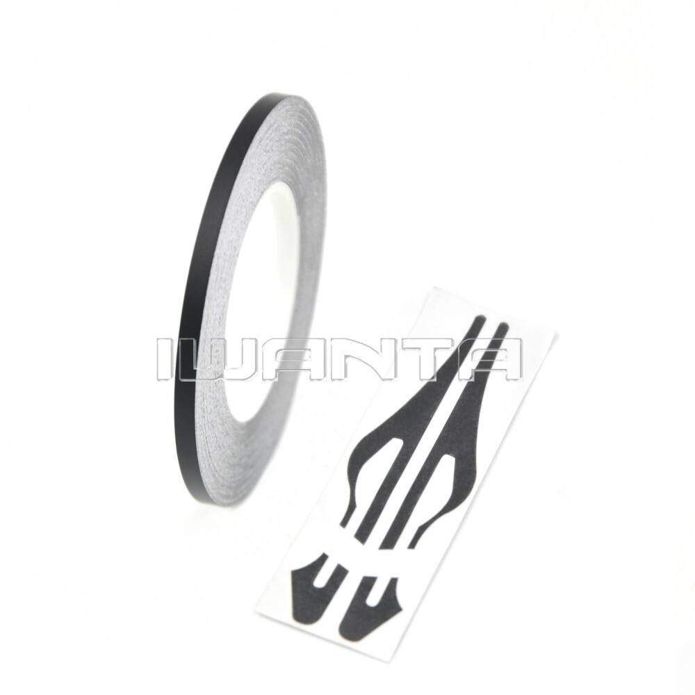 1/8″ 3mm Black & Matte Black Pinstriping Pin Stripe DIY Line Vinyl Decal Sticker