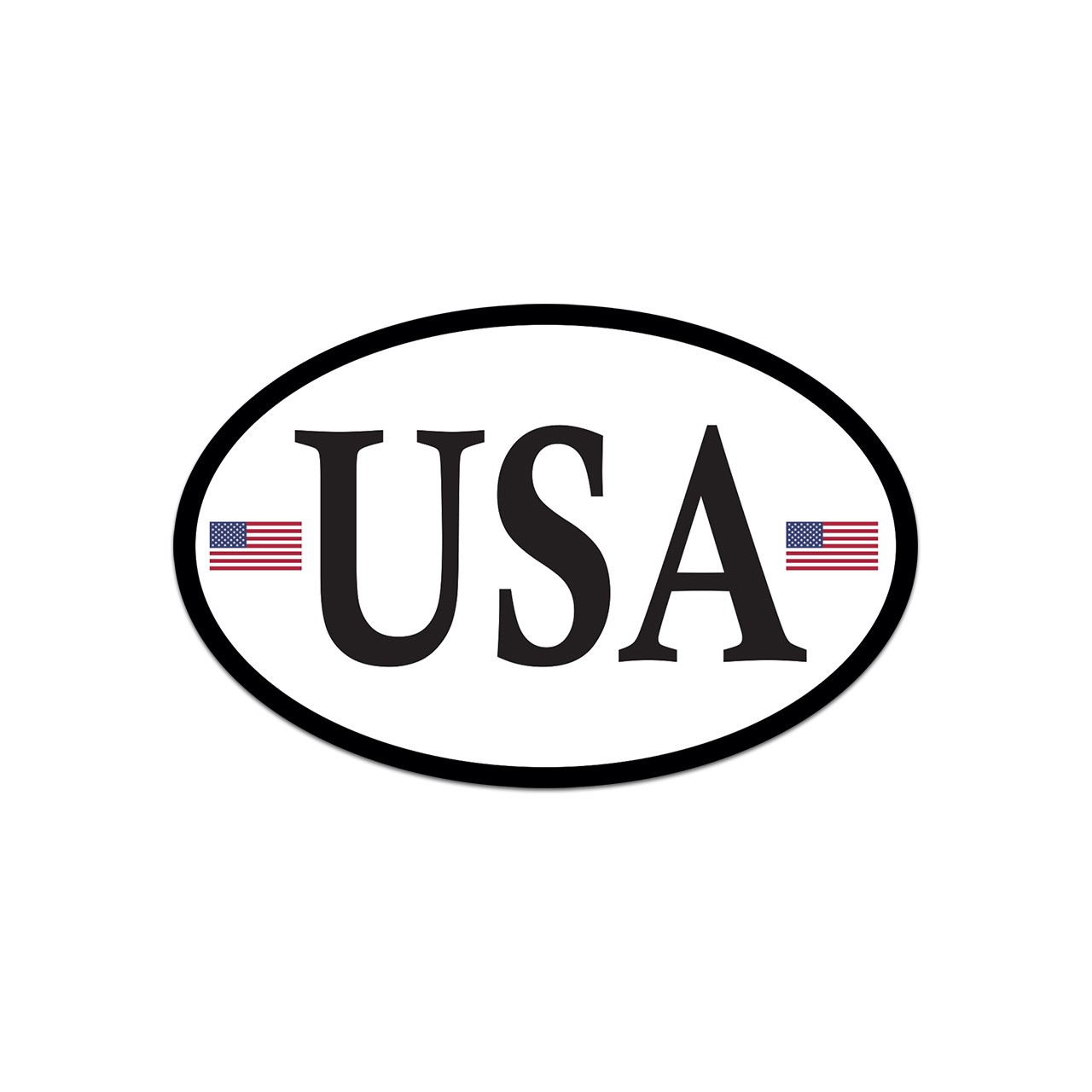 Oval USA Sticker Decal
