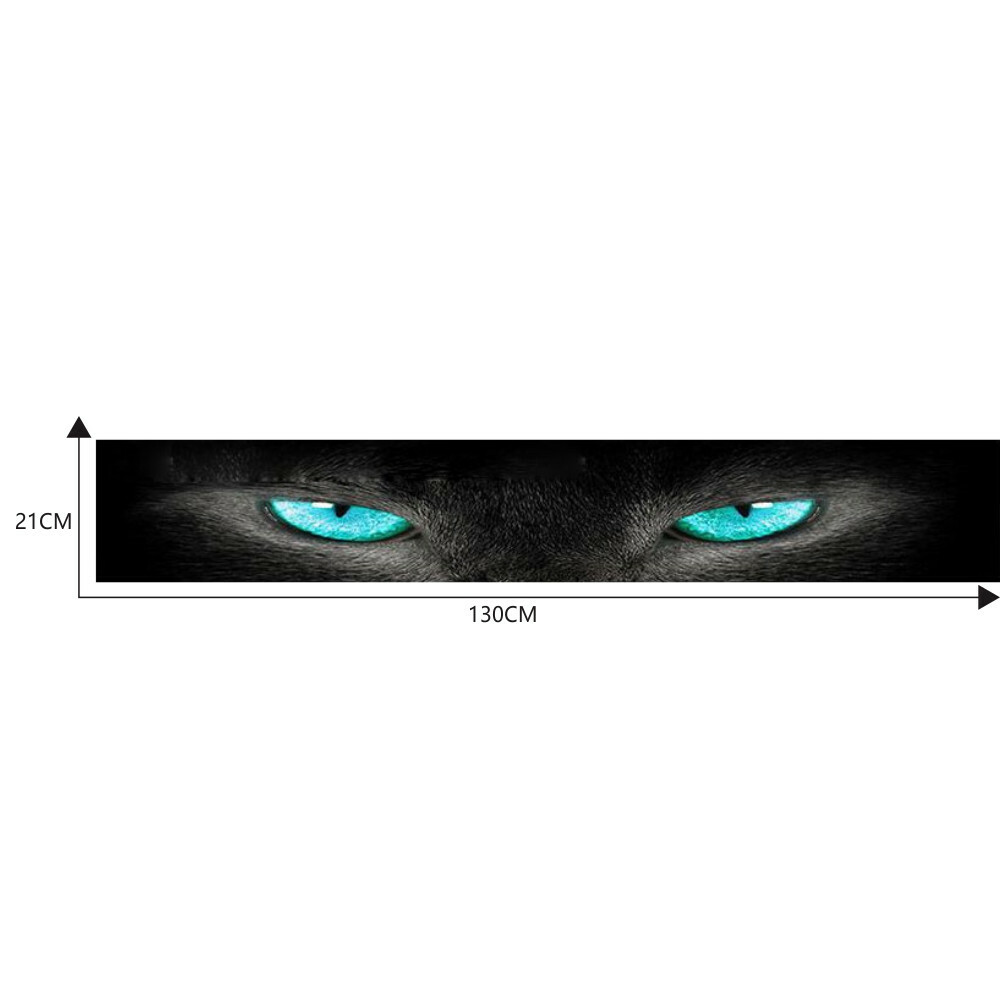 3D Sunshade Blue Eye Leopard Vinyl Sticker Decal For Car Front Rear Windshield