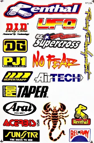 Dirt Bike Motorcycles Supercross Motocross ATV Lot 6 vinyl decals stickers D6015
