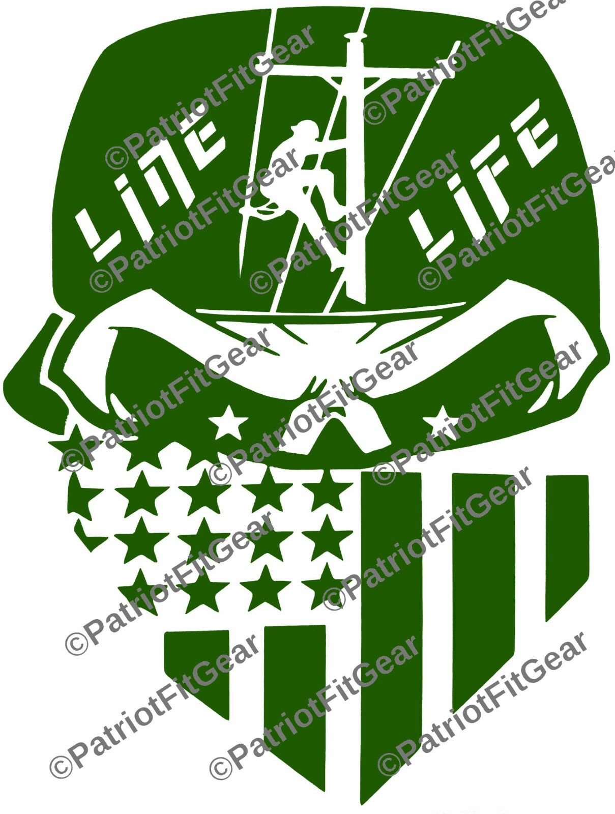 Lineman life,Line Work,Line Life,9″x12″,Skull,Got Power Thank A Lineman,Decal