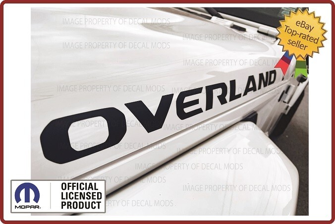 SET Jeep Gladiator OVERLAND Hood Vinyl Decals Graphics Stickers Flat Black SJ8Y9
