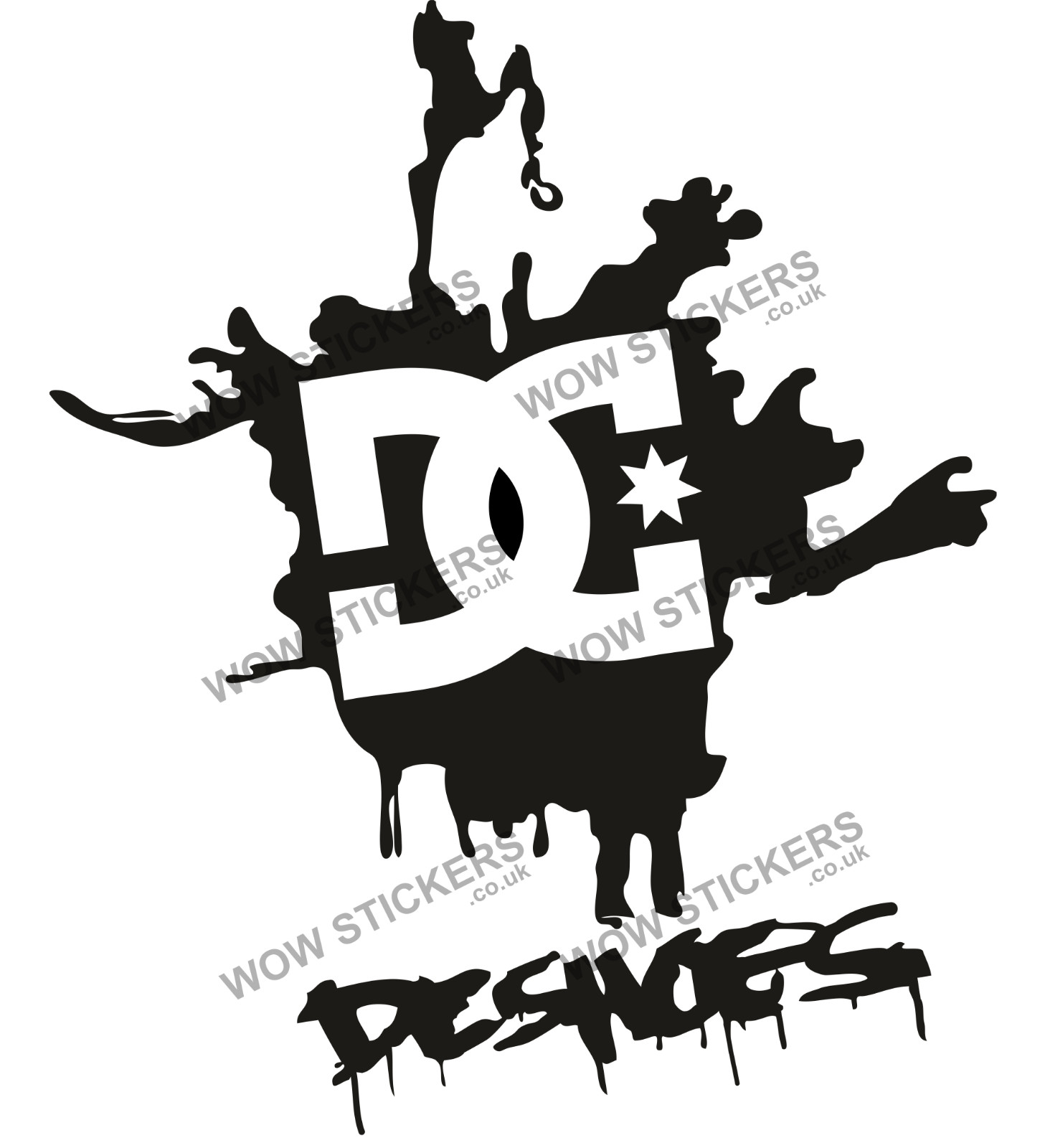 DC Shoes Logo C Sticker decal Truck caravan van Laptop man cave (Choose colour)