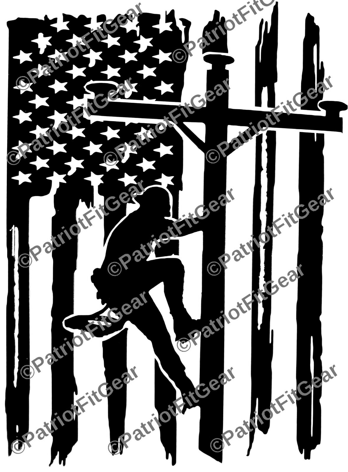Lineman life,Line Work,Lineman,Got Power Thank A Lineman,Flag,Vinyl Decal
