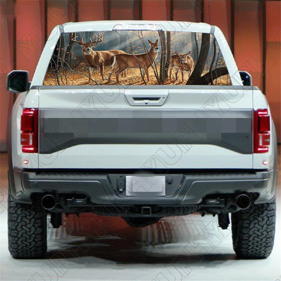 Rear Window Graphic Decal Forest Animals Deer Window Sticker for Truck suv Jeep