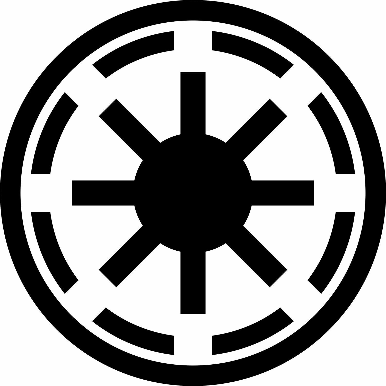 Galactic-Republic Vinyl Decal Sticker Car Window Star Wars Symbol USA Seller