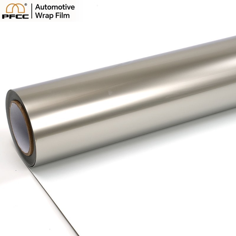 5ft x 50ft PET Car Wrap Vinyl Light Champagne Gold Air Release Bubble Free Roll