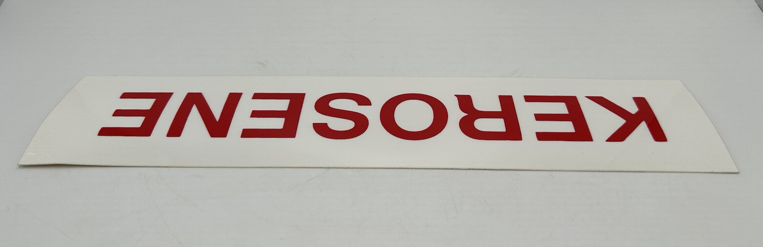 4x KEROSENE Vinyl Decals Label Emblems Stickers