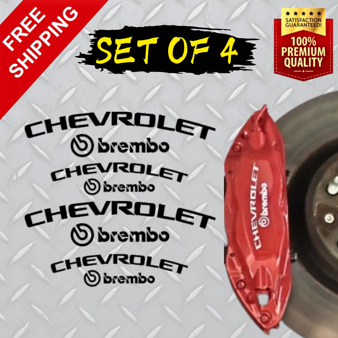 Chevrolet Camaro Brembo Brake Caliper High Temp Decal Vinyl Stickers – Set of 4