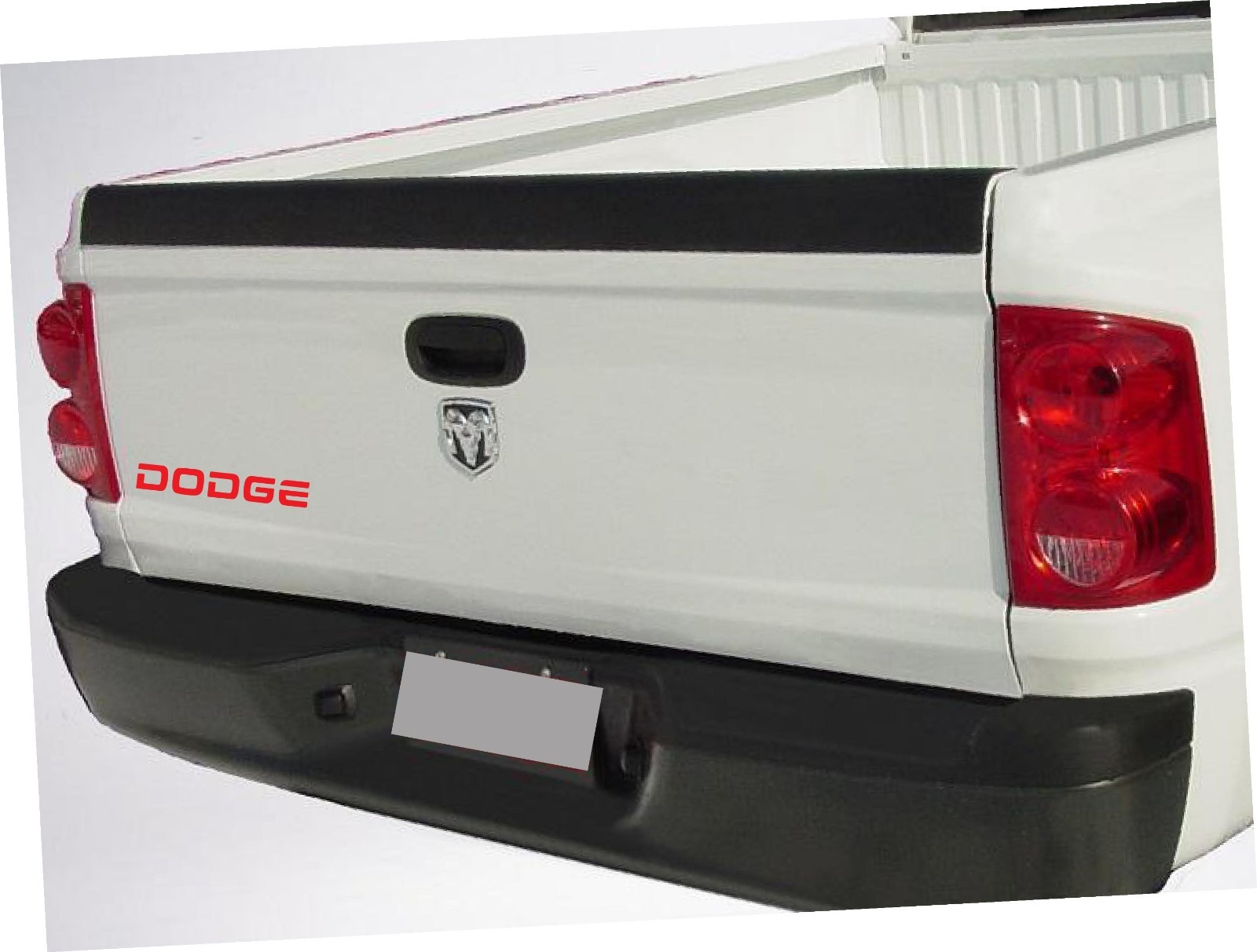Dodge Tailgate Decal Sticker White Black Red Made in USA L-4