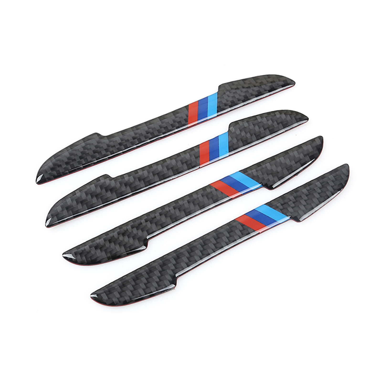 4x Car Door Anti-scratch Bumper Scuff Trim Stickers for BMW Carbon Fiber Look