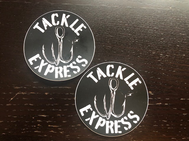 TACKLE EXPRESS 2PCS Sticker Decal Vinyl Fishing Tackle Boat Trolling Lure Fish