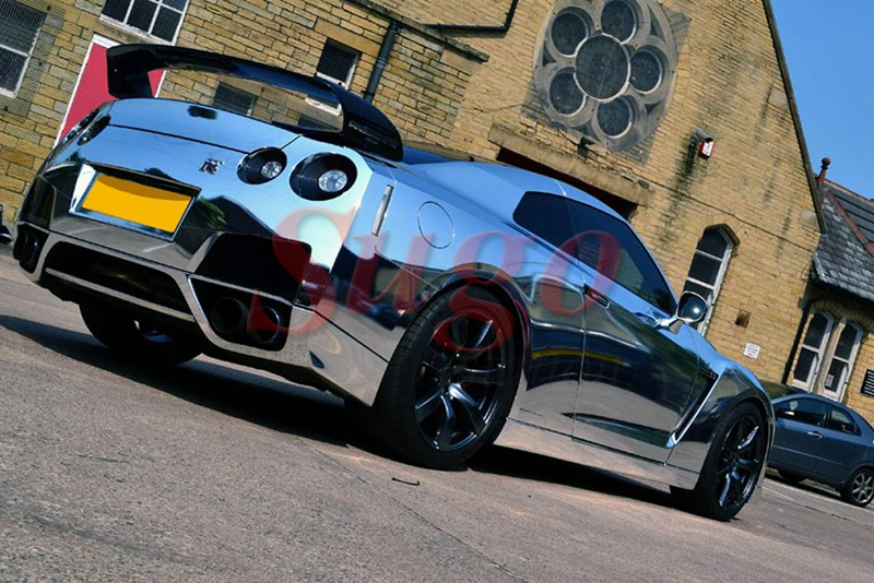 High Quality Silver/Chrome Shiny Vinyl Wrap Paint Decal Sheet Protector Film
