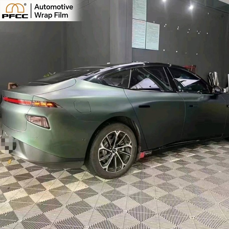 5ft x 50ft PET Car Wrap Vinyl Matte Dark Green Air Release Bubble Free Full Roll