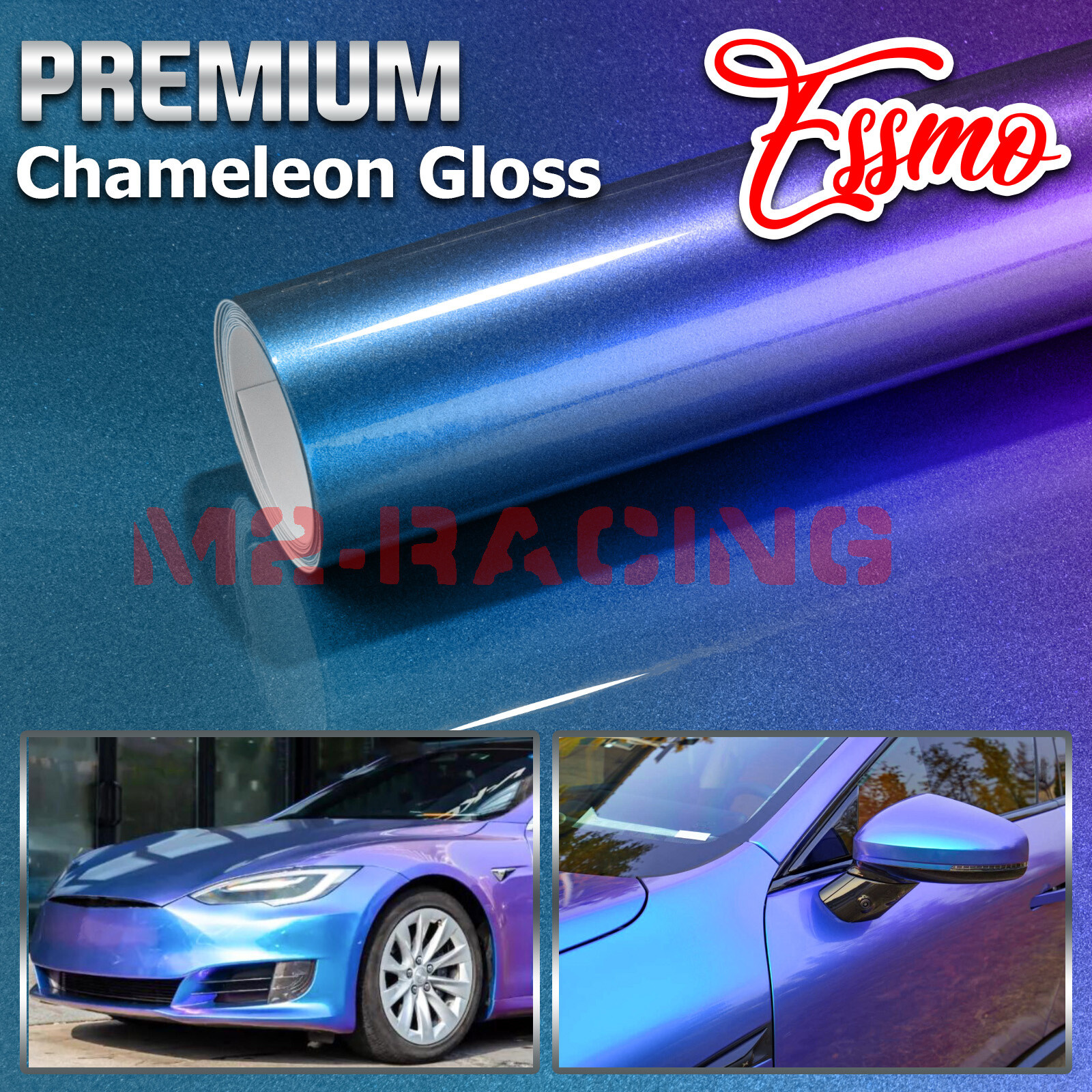 Chameleon Gloss Low Tack High Gloss Car Vinyl Vehicle Wrap Sticker Decal Sheet