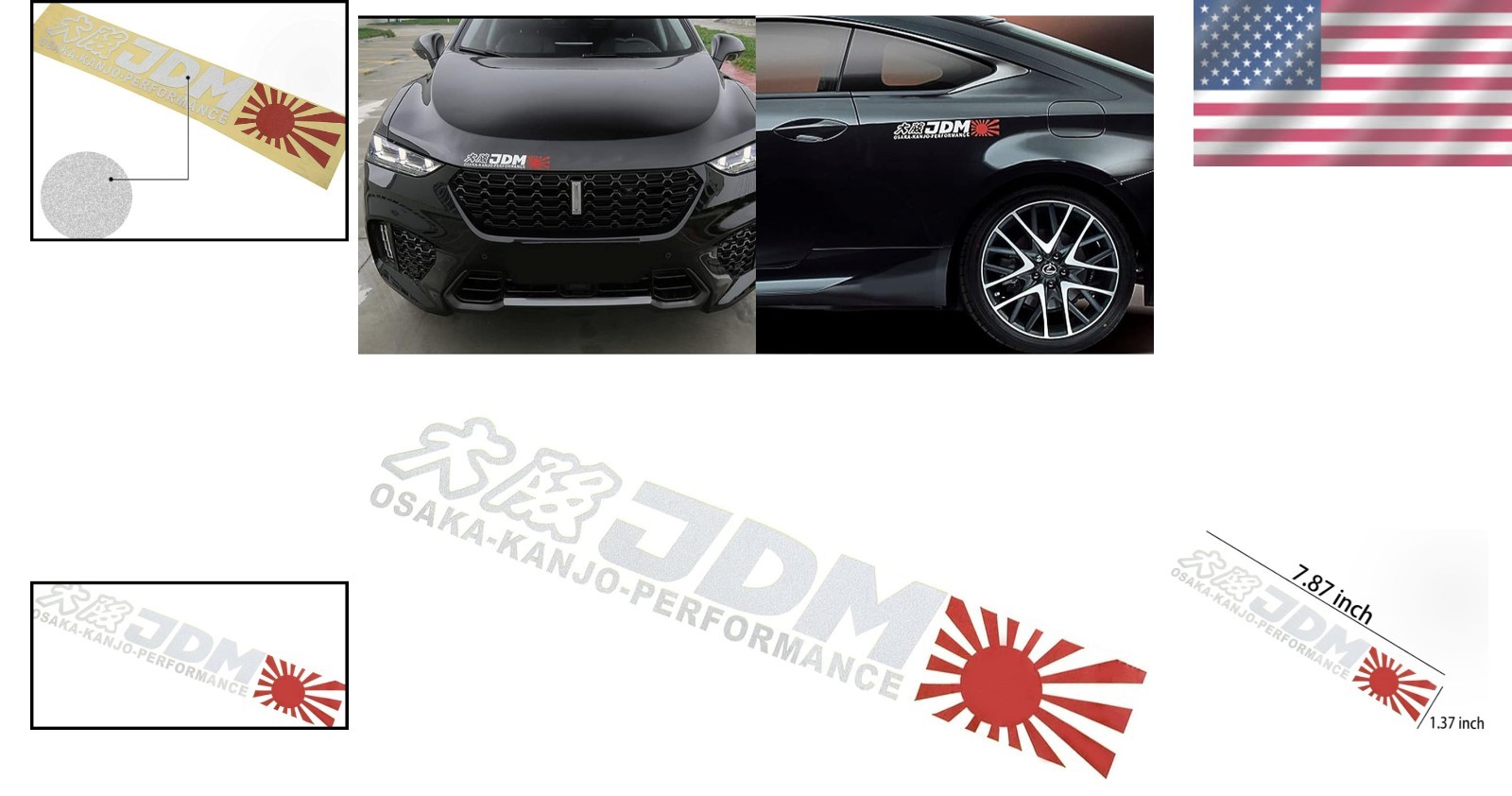 Durable Fade Resistant Vinyl Sticker – Osaka-KANJO Performance Car Decoration