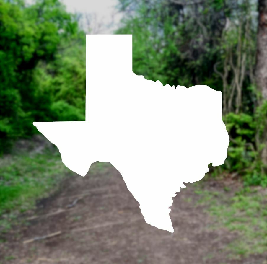 Custom Size Texas State Silhouette Vinyl Decal for pedra-junio