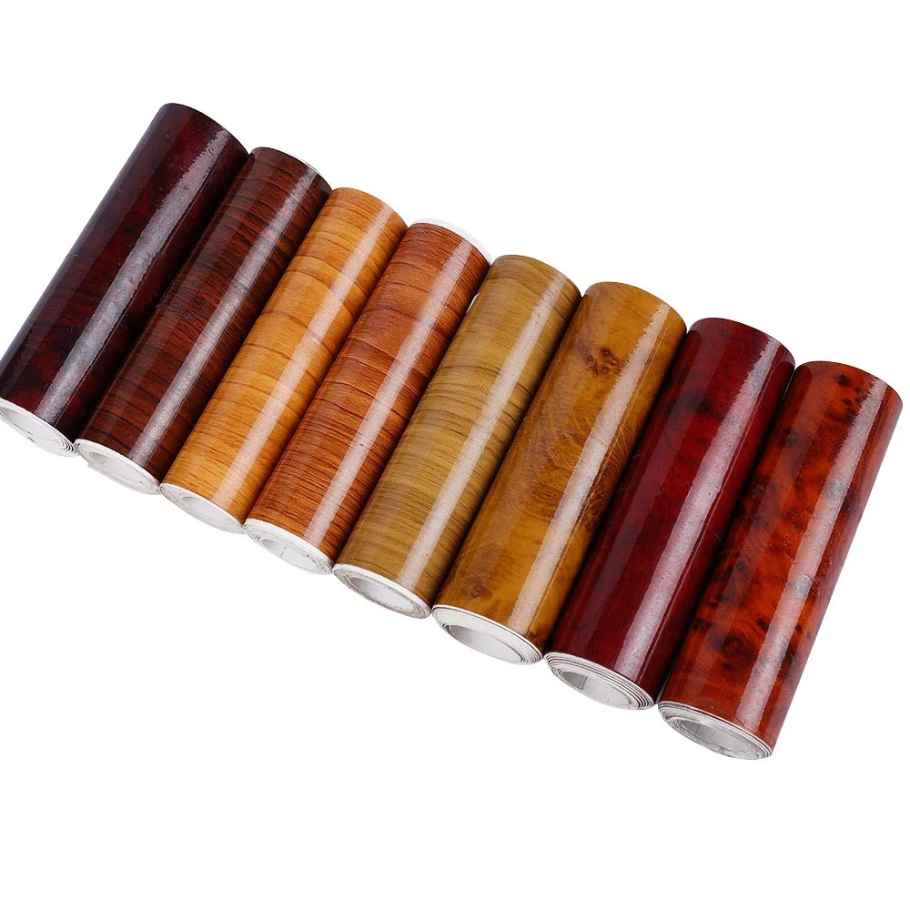 High Gloss Wood Grain Vinyl for Car Interior Furniture Countertop Wrap Sticker