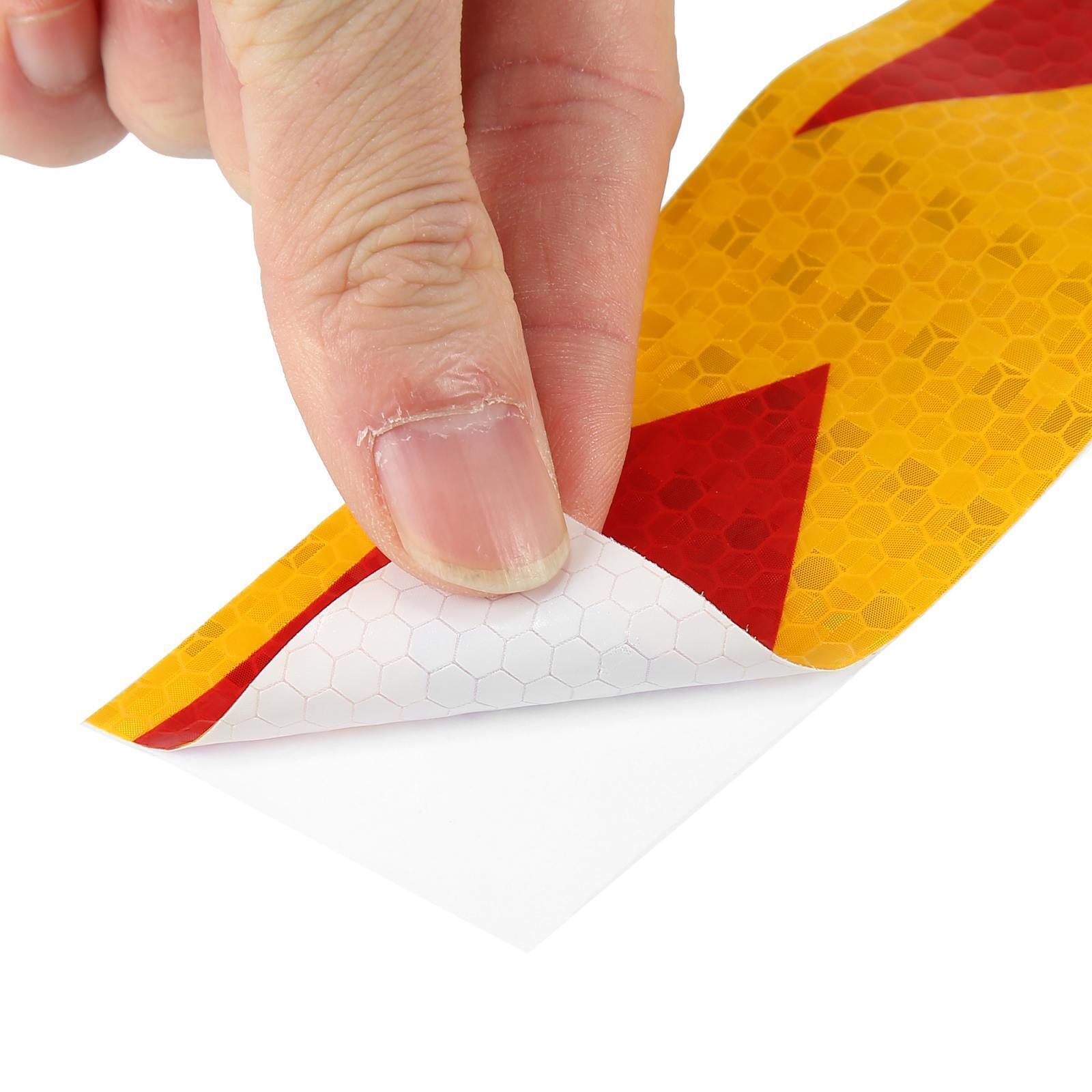 1pcs Reflective Safety Marking Tape Adhesive Signs for Cars Trucks Red Yellow